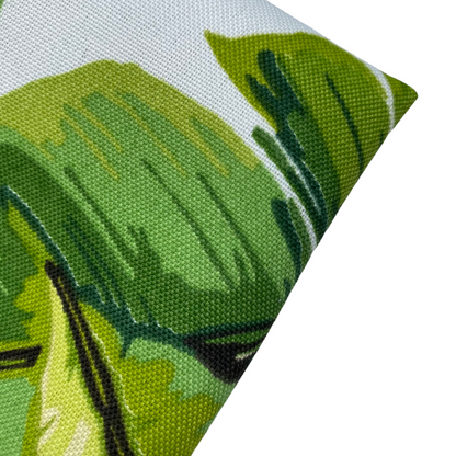 Palm Leaf Indoor/Outdoor Upholstery - 56” - White