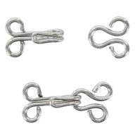 Hooks & Eyes - Silver - Size 0 - 14 Sets