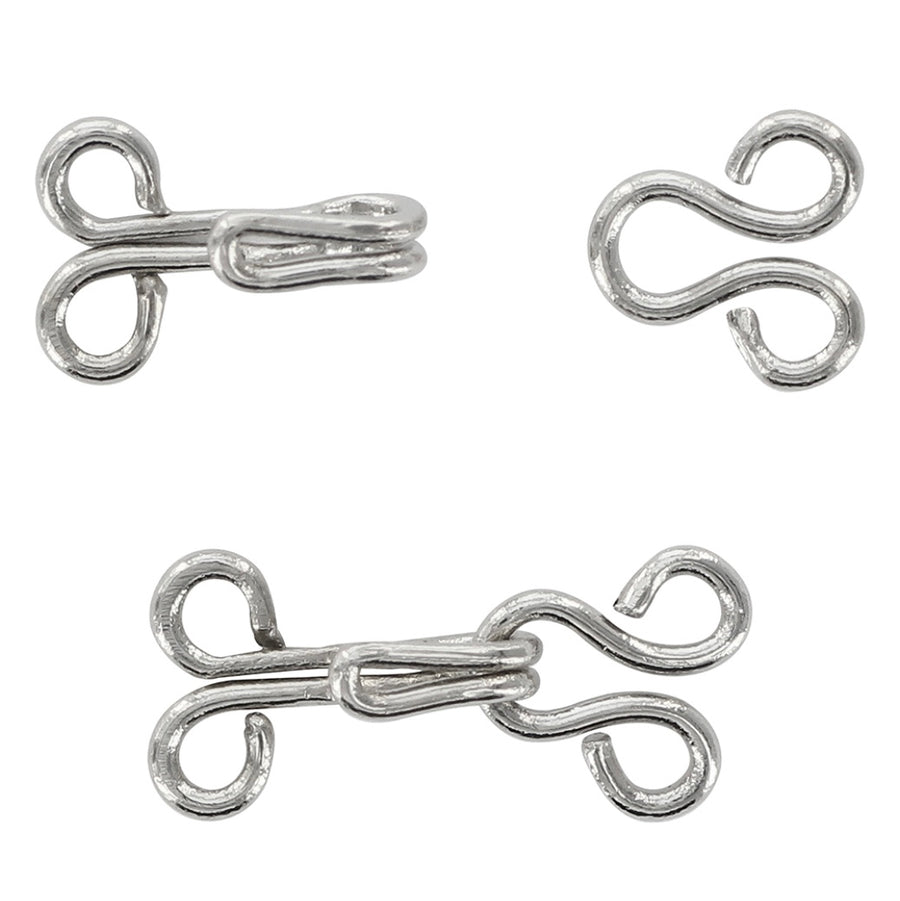 Hooks & Eyes - Silver - Size 0 - 14 Sets