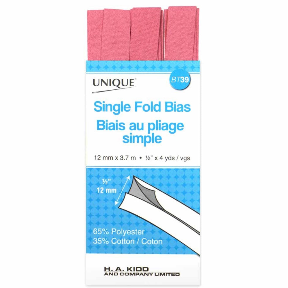 Single Fold Bias Tape - 12mm x 3.7m