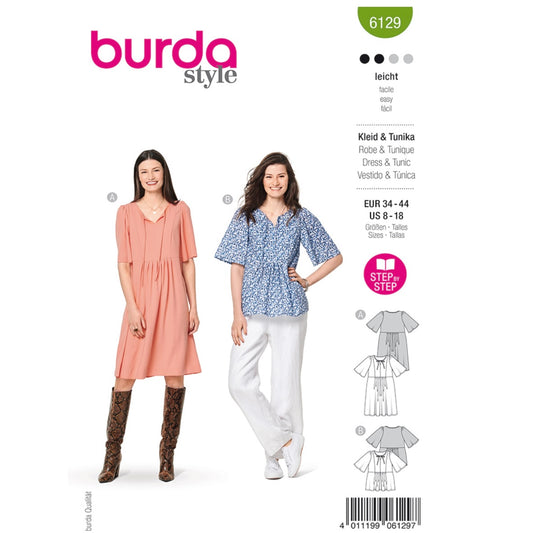 Dress Sewing Pattern - Burda Style 6129