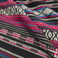Woven Polyester - Striped Aztec  - Pink / Black
