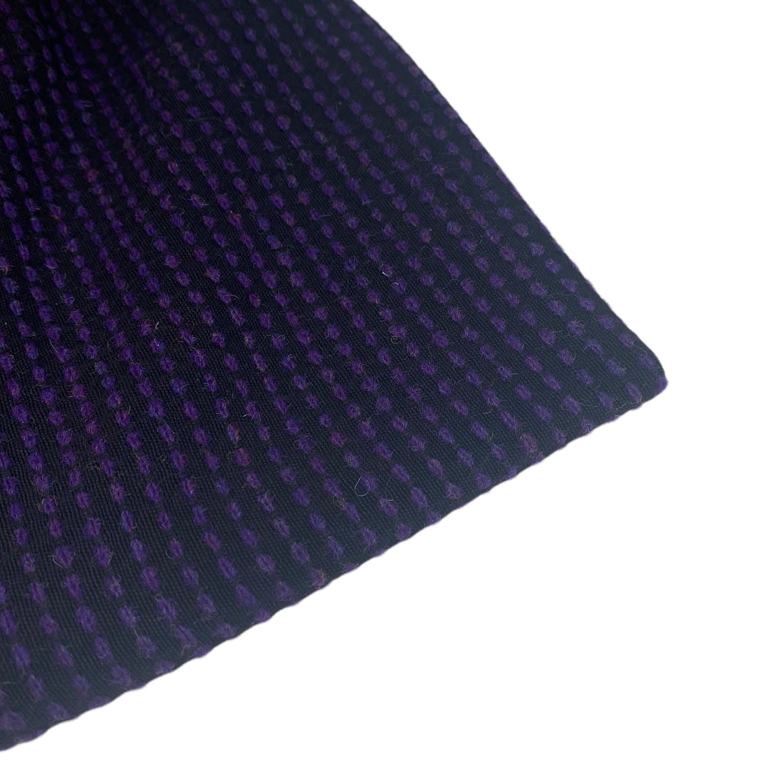 Woven Cotton/Wool Coating - Black/Purple
