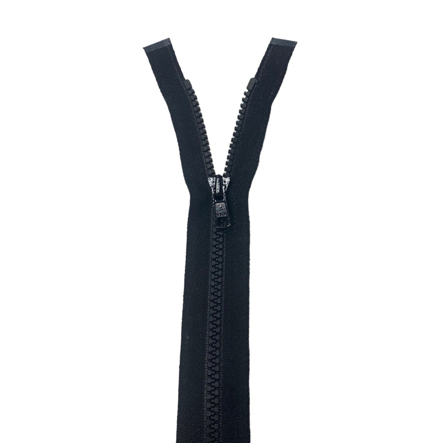 Separating Molded Tooth Zipper - YKK - 26” - Black