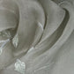 Embroidered Silk Organza - Light Grey/Mint