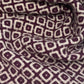 Wool Blend Coating - Squares - Purple/White