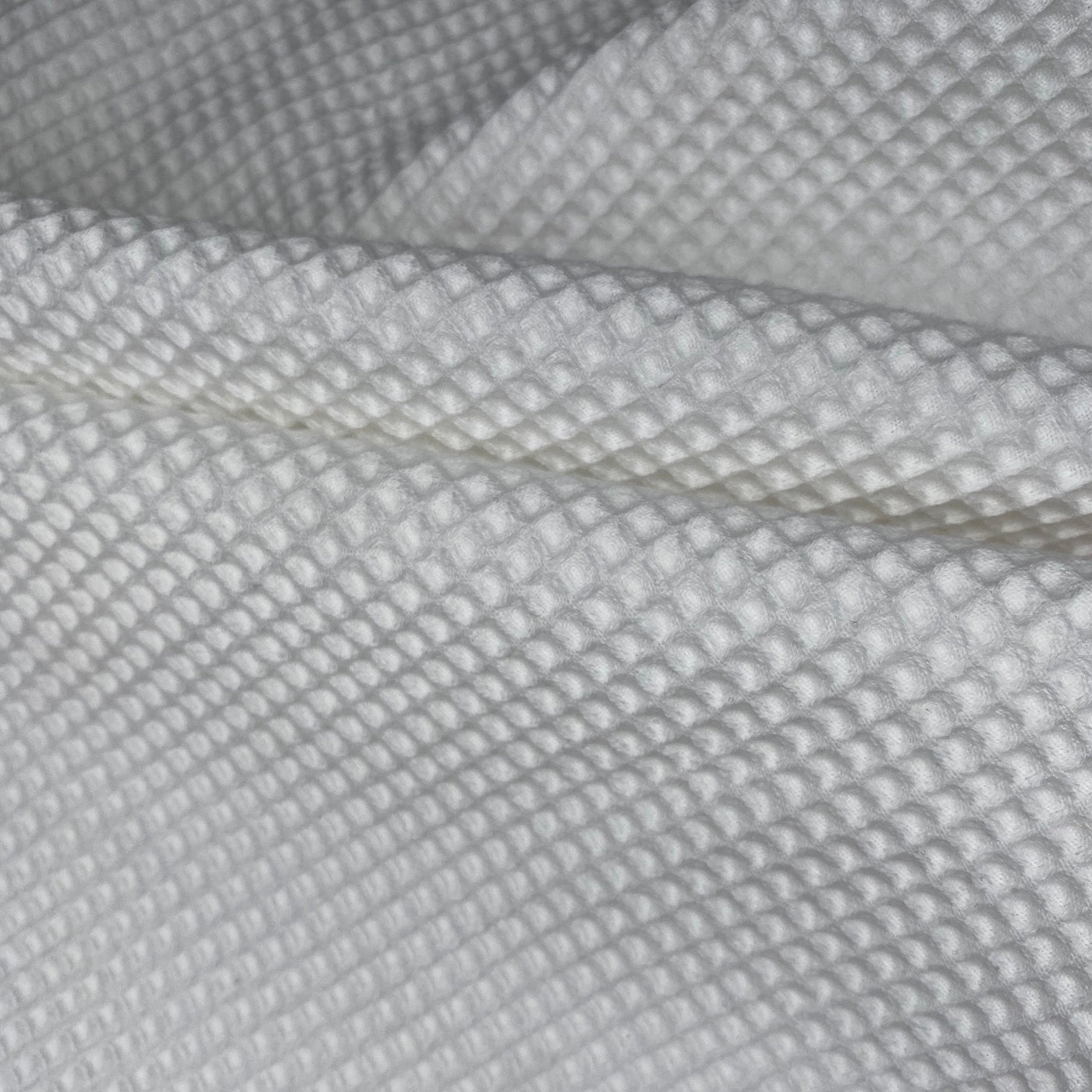 Waffle Weave Cotton - Unwashed - 44” - White