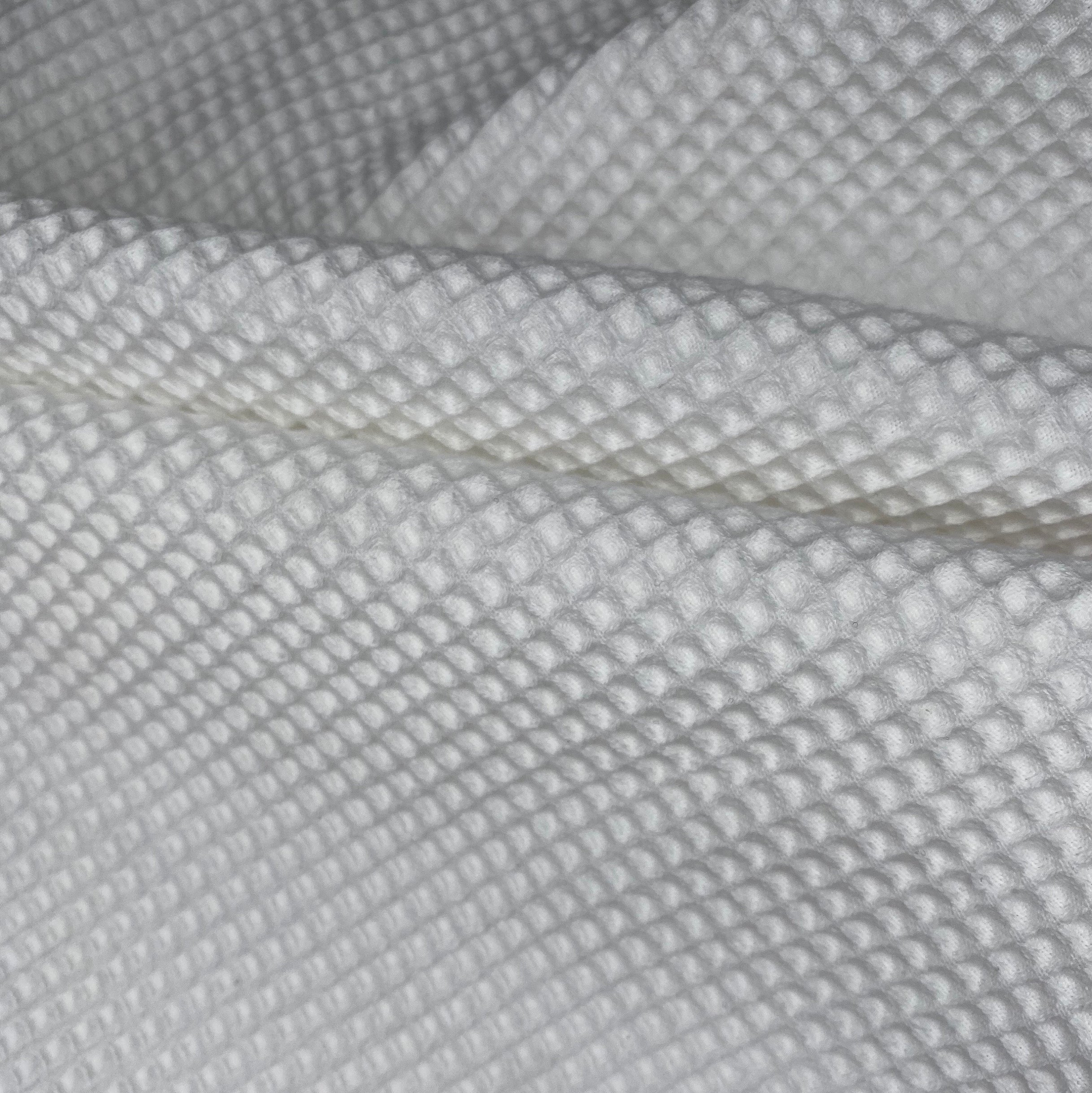 Waffle Weave Cotton - Unwashed - 44” - White