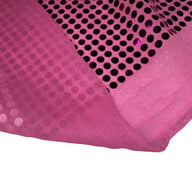 Faux Sequin Large Shiny Confetti Dot Knit - 46” - Hot Pink