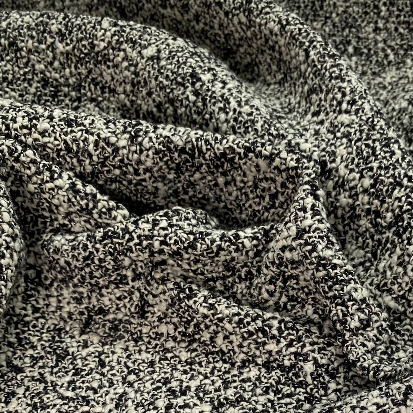 Cotton Upholstery - Designer Remnant - Black/Ivory