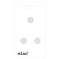 Four Hole Plastic Button - 14mm (1/2”) - White - 4 count