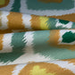 Ikat Indoor/Outdoor Upholstery - 56” - White/Yellow/Orange/Green