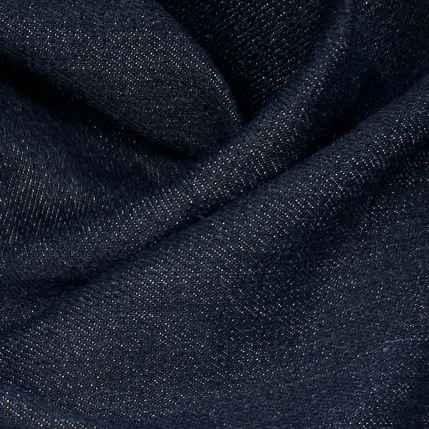 Cotton Twill Denim - 8oz - Black/Gold