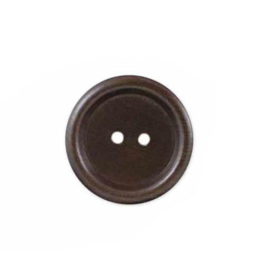 Two Hole Wood Button - 34mm - Brown - 1 Count
