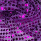 Faux Sequin Large Shiny Confetti Dot Knit - 42” - Purple