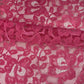 Floral Corded Lace with Scalloped Edges - Pink