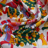 Printed Cotton - Christmas Cats- White