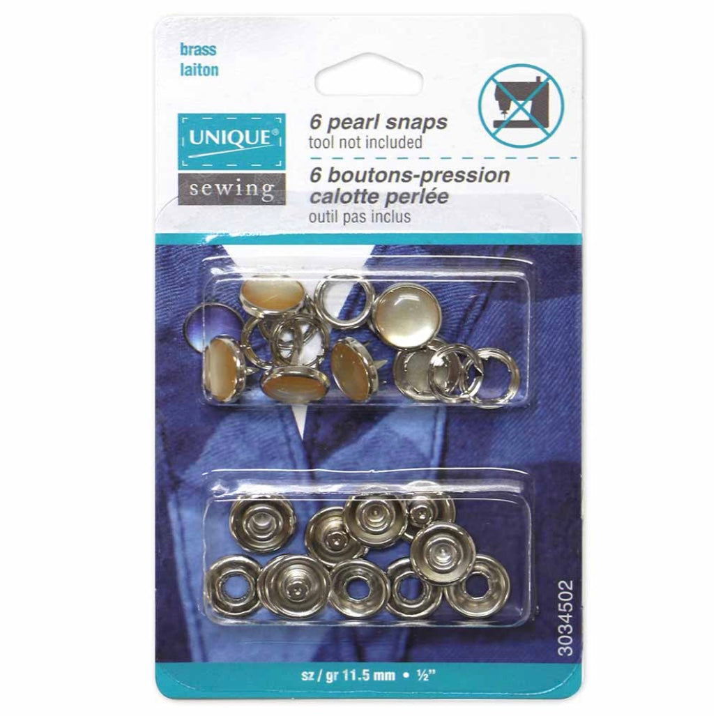 Pearl Snaps - 11.5mm (1/2″) - Navy - 6 Sets