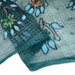 Embroidered Silk Organza - Green - Remnant