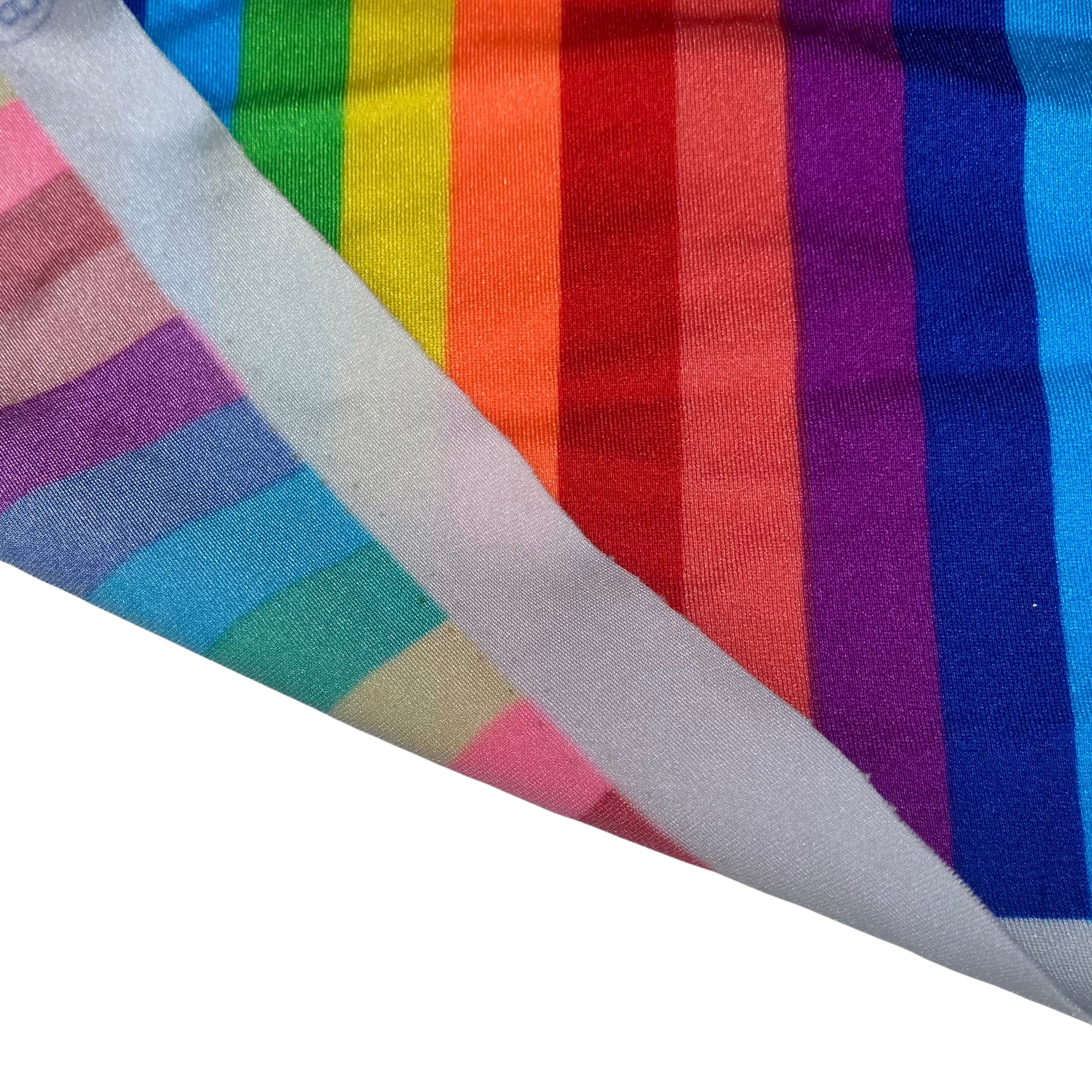 Striped Nylon Spandex - Rainbow