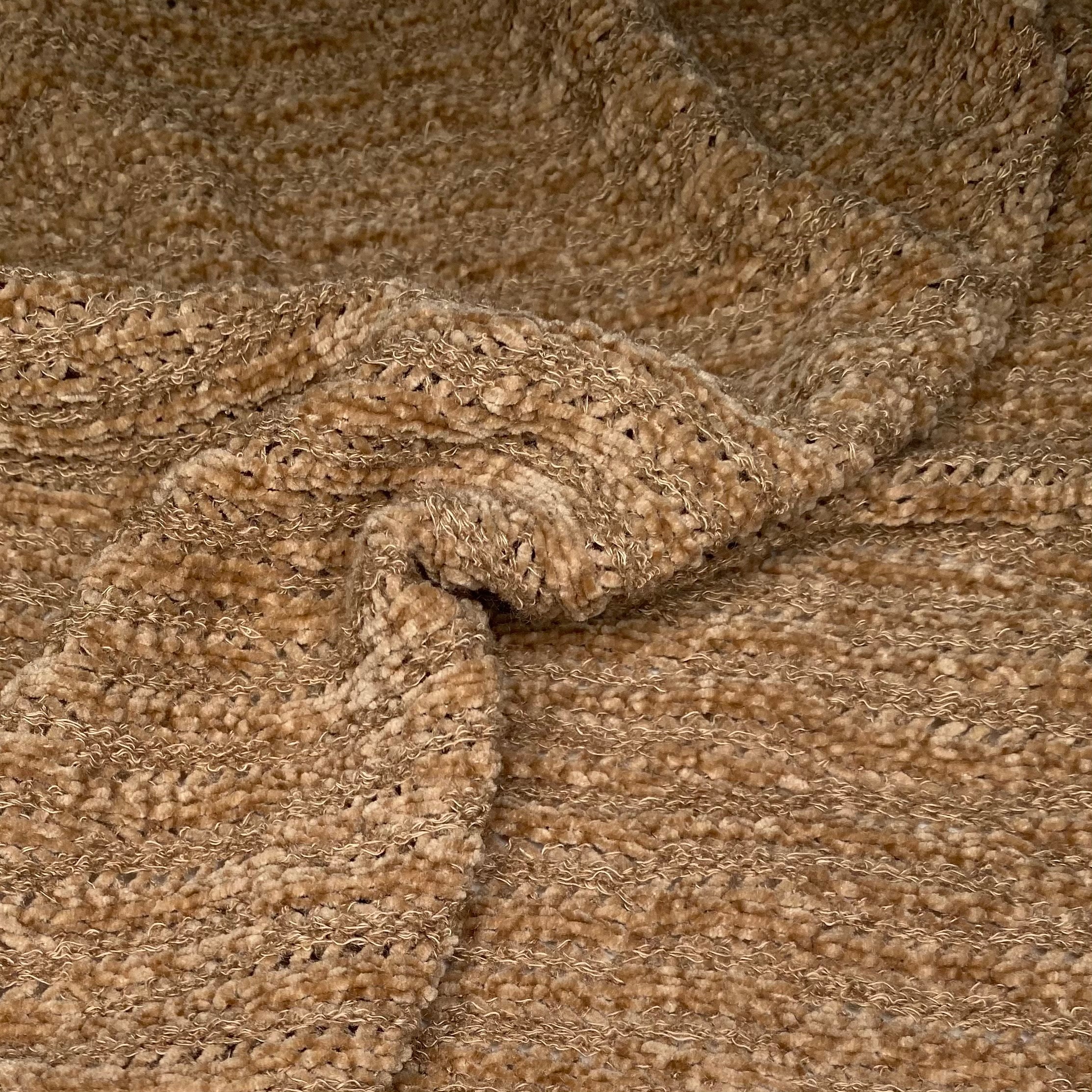 Chenille Polyester Knit - Brown