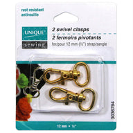 Swivel Hooks - 12mm (1/2″) - Gunmetal - 2 pcs