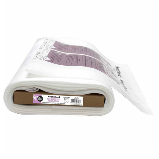 Non-Woven Medium Weight Fusible Interfacing - White - 20”
