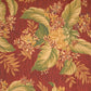Floral Leaves Indoor/Outdoor Upholstery -  56” - Red