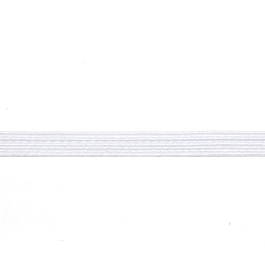 Braided Elastic - 6mm - By the Yard - White