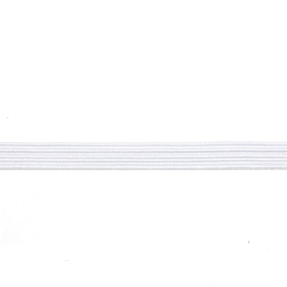 Braided Elastic - 6mm - By the Yard - White