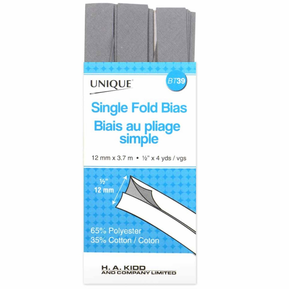 Single Fold Bias Tape - 12mm x 3.7m