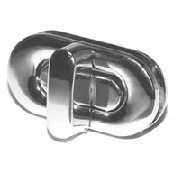 Oval Turn Clasp - 35mm - Silver