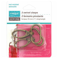 Swivel Clasps - 25mm (1″) - Silver - 2 pcs.