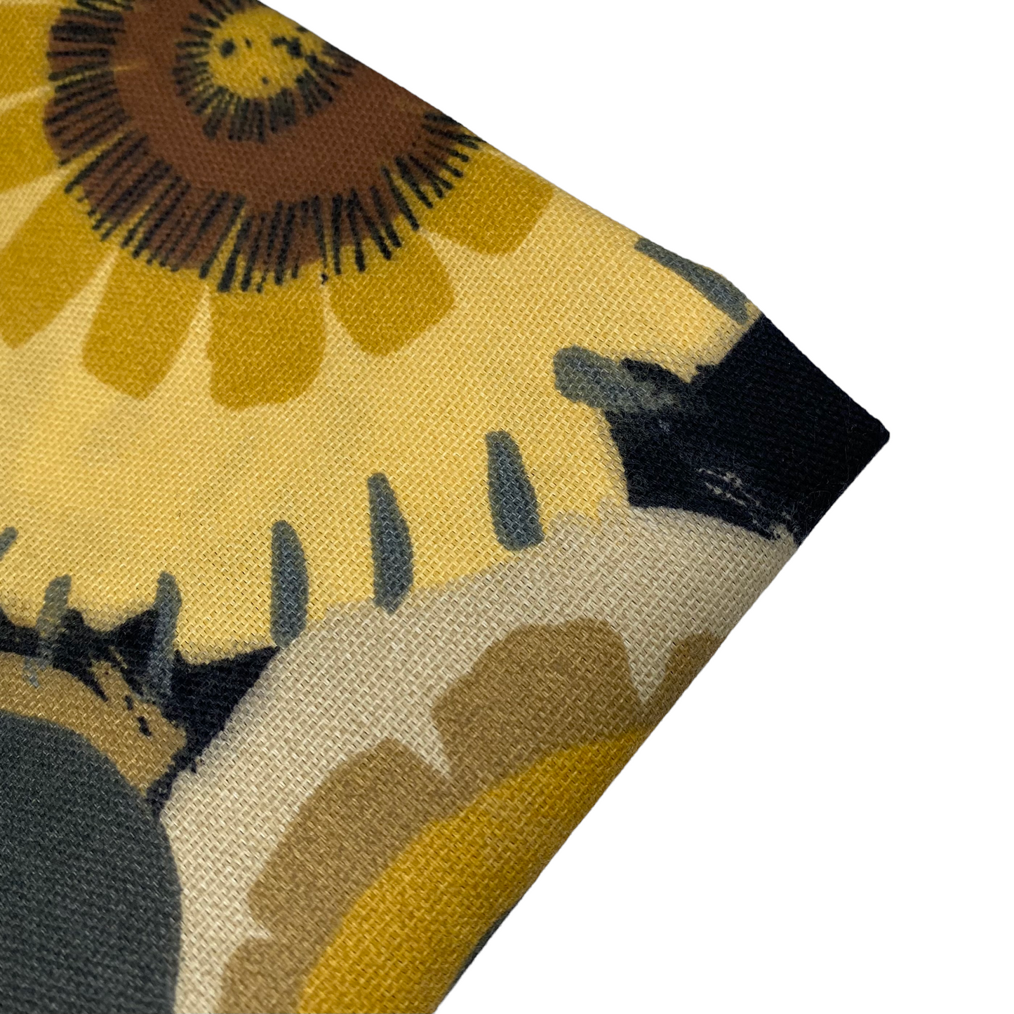 Floral Indoor/Outdoor Upholstery - 56” - Black/Yellow