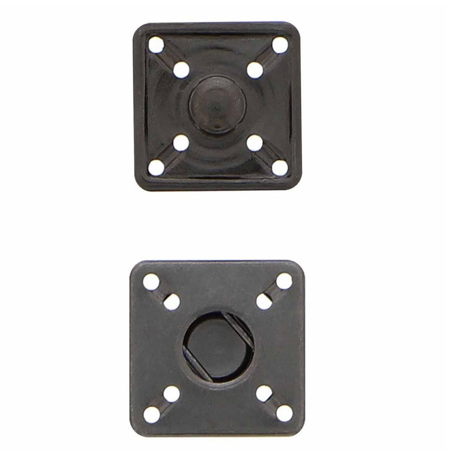 Sew On Square Snap Fasteners - 14mm (1/2″) - 4 sets - Gunmetal