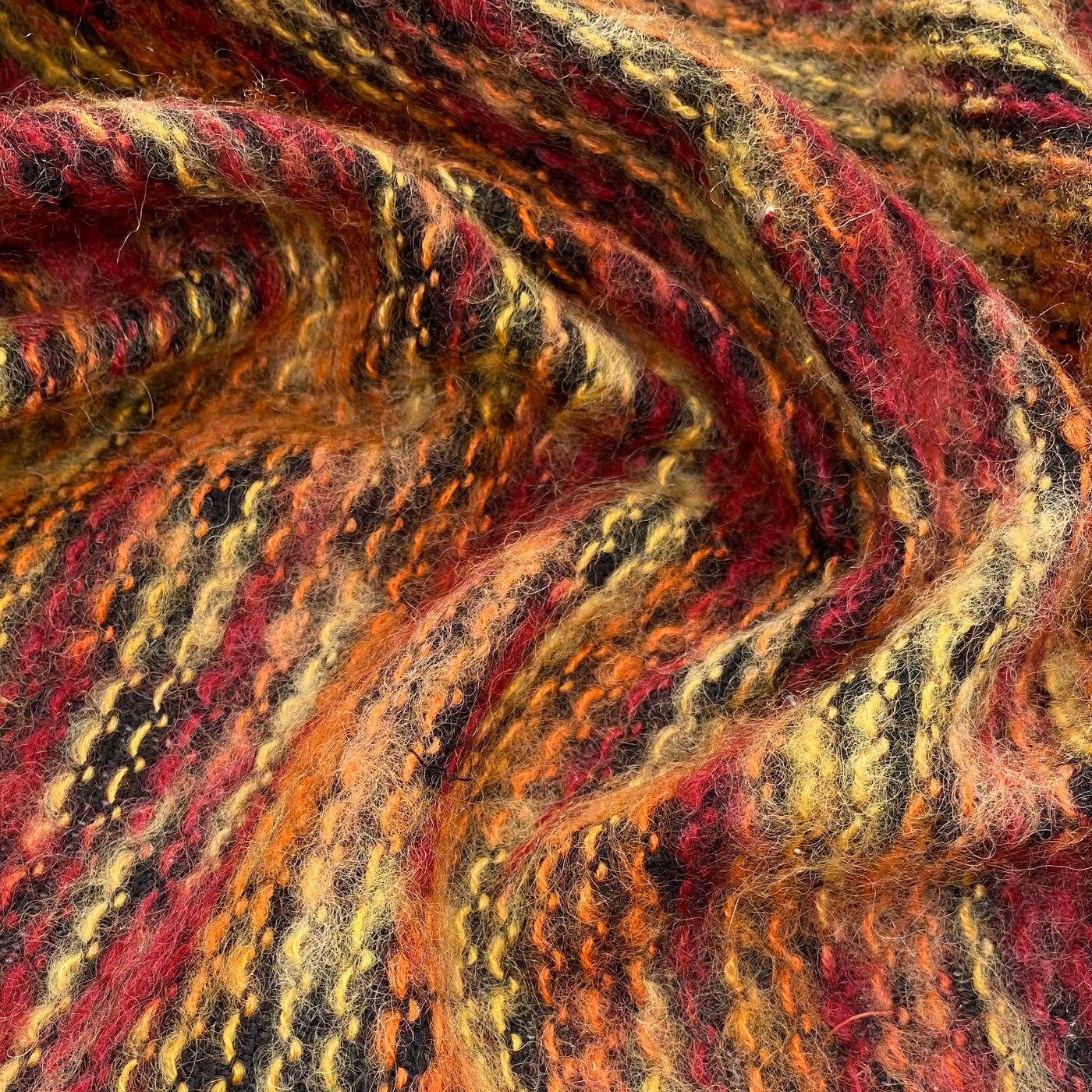 Chenille Mohair Knit - Red/Orange/Yellow