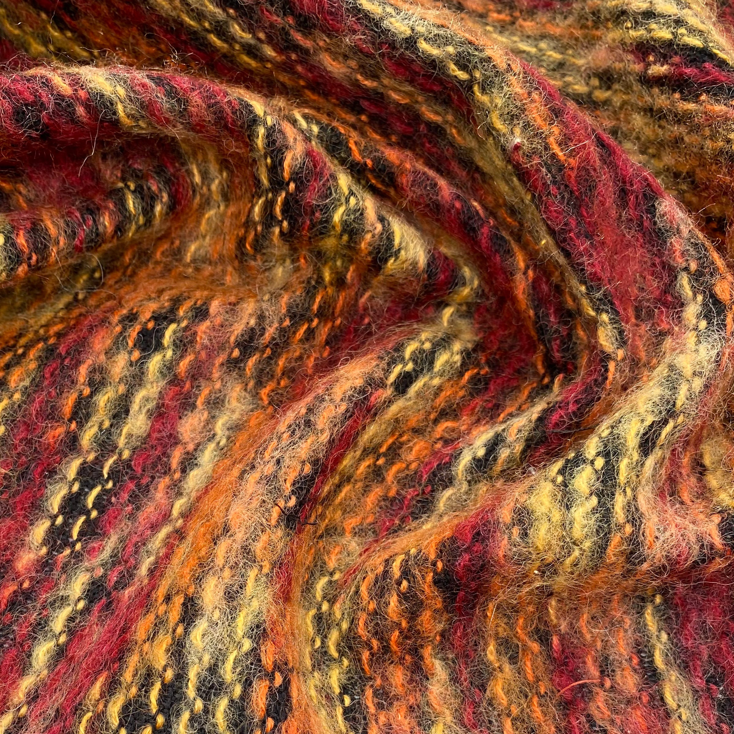 Chenille Mohair Knit - Red/Orange/Yellow