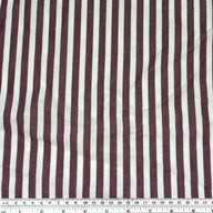 Yarn Dyed - Striped Cotton - White/Burgundy