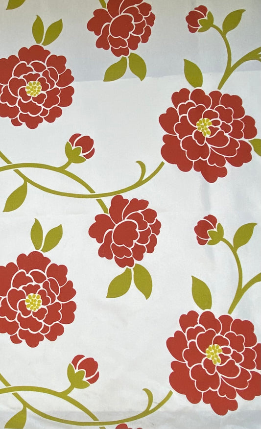 Floral Indoor/Outdoor Upholstery - Robert Allen - 56” - White/Ref