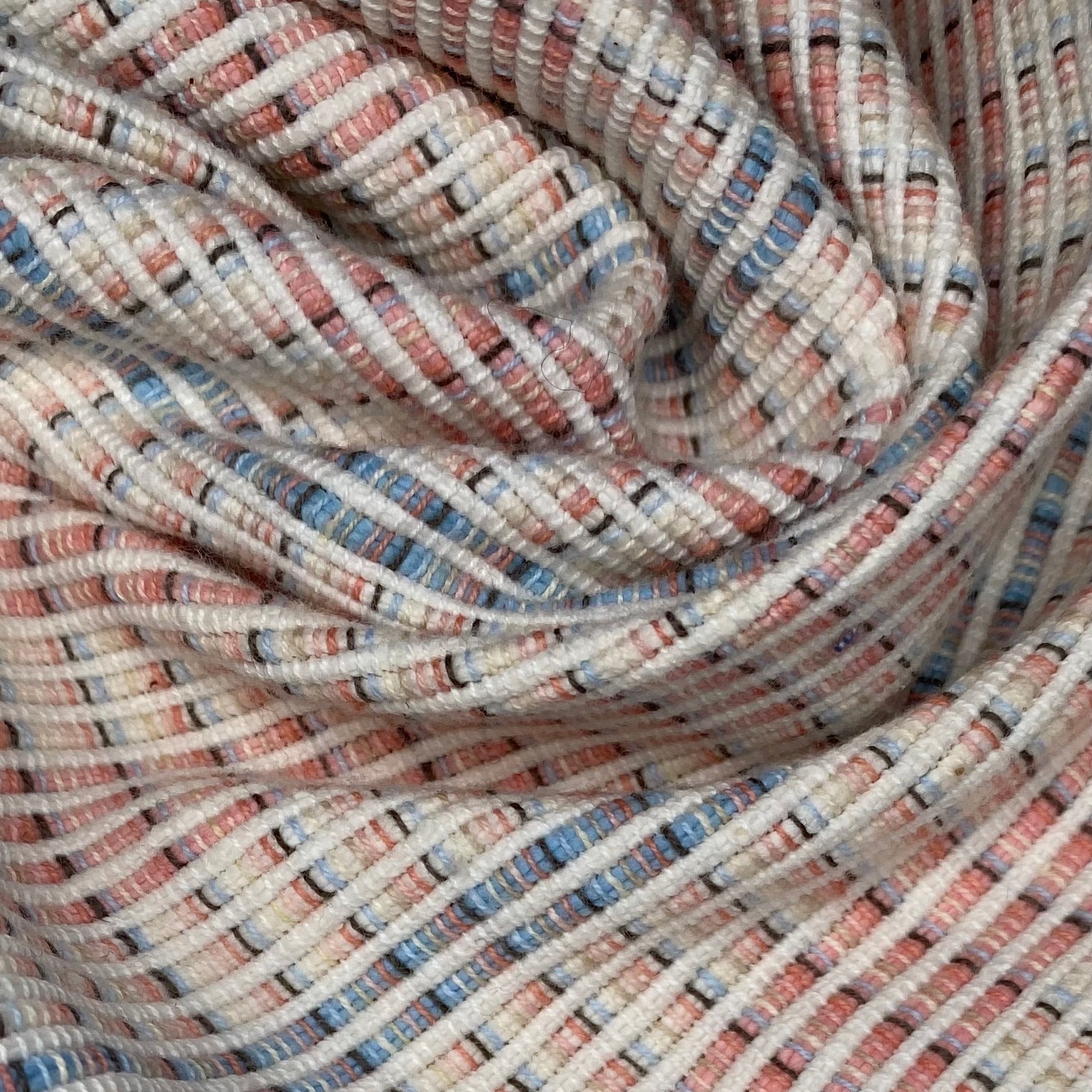 Cotton/Raw Silk - White/Blue/Pink