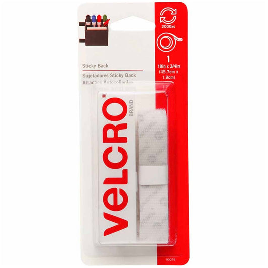 Sticky Back Tape - Velcro - 19mm x 45 cm (3/4” x 18”) - Black