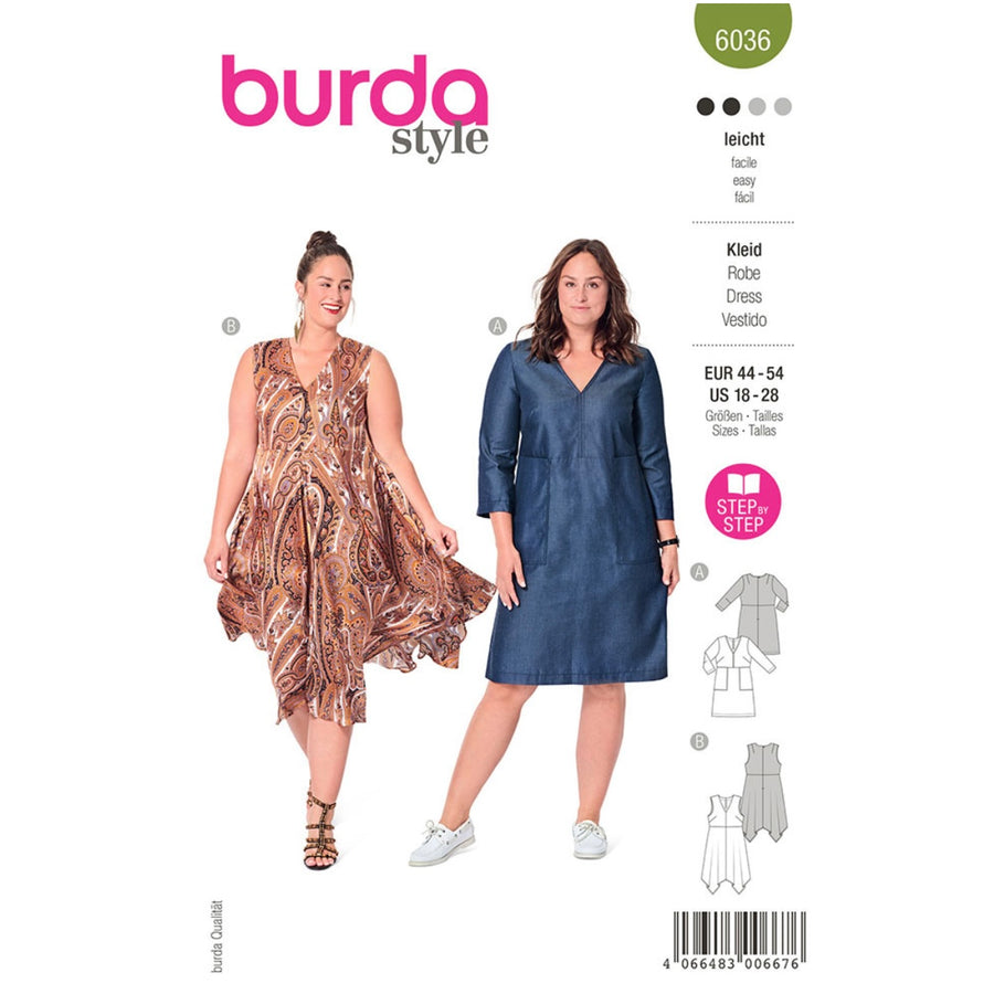 Dress Sewing Pattern - Burda Style 6036
