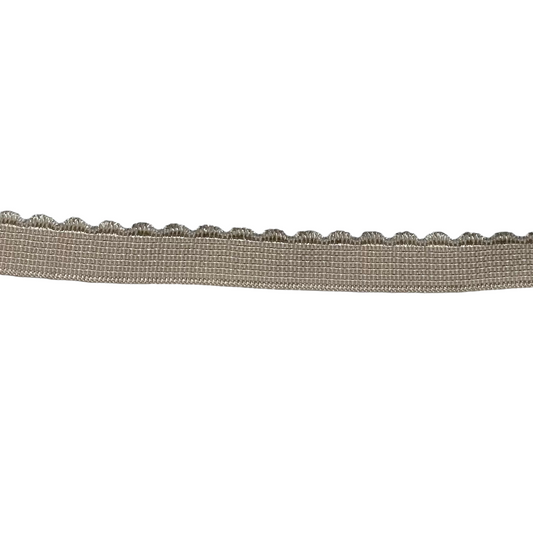 Picot Edge Decorative Elastic - Soft Back - 11mm - By the Yard - Ivory