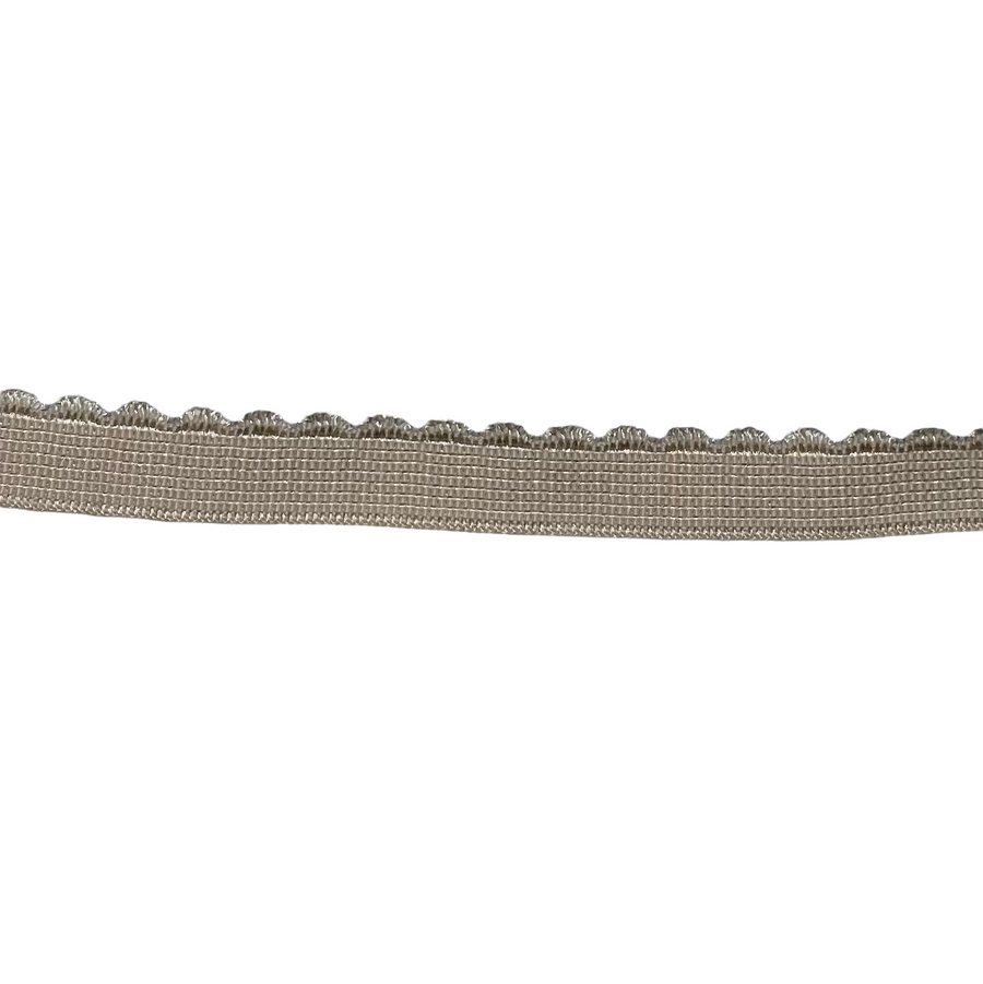 Picot Edge Decorative Elastic - Soft Back - 11mm - By the Yard - Ivory