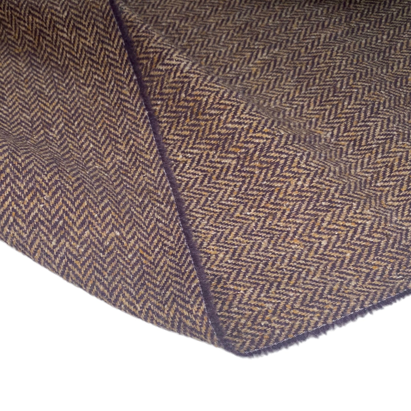 Herringbone Wool - Brown/Purple