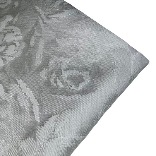 Floral Polyester Brocade - Ivory