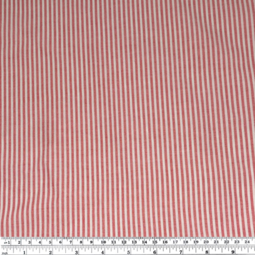 Yarn Dyed - Striped Cotton - Pink/White