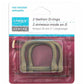 Fashion Metal D-Rings - 25mm (1″) - Silver - 2 pcs.