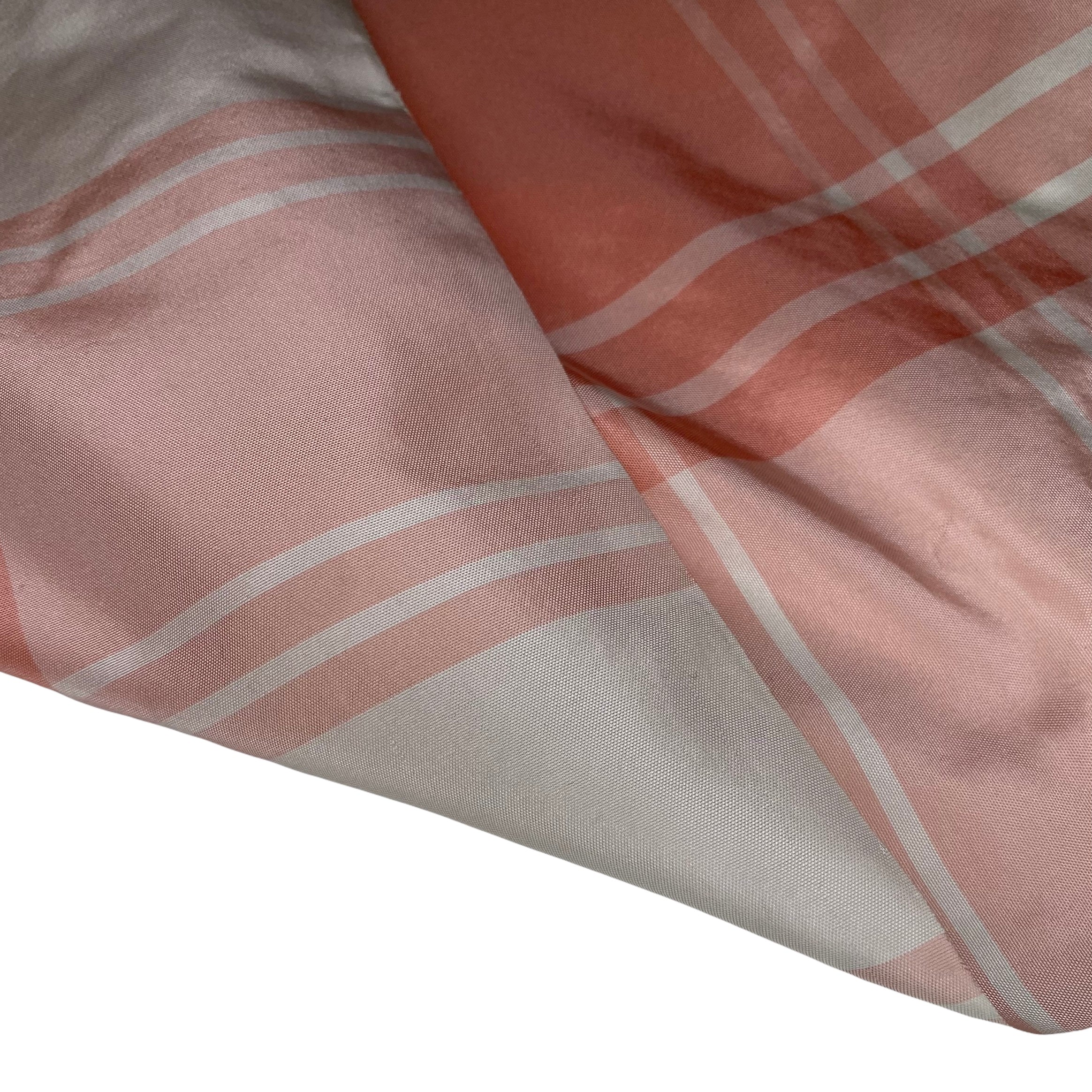 Plaid China Silk - Pink/Off White