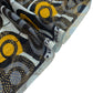 Waxed African Printed Cotton - Metallic Gold - Multi-Colour / Grey / Yellow